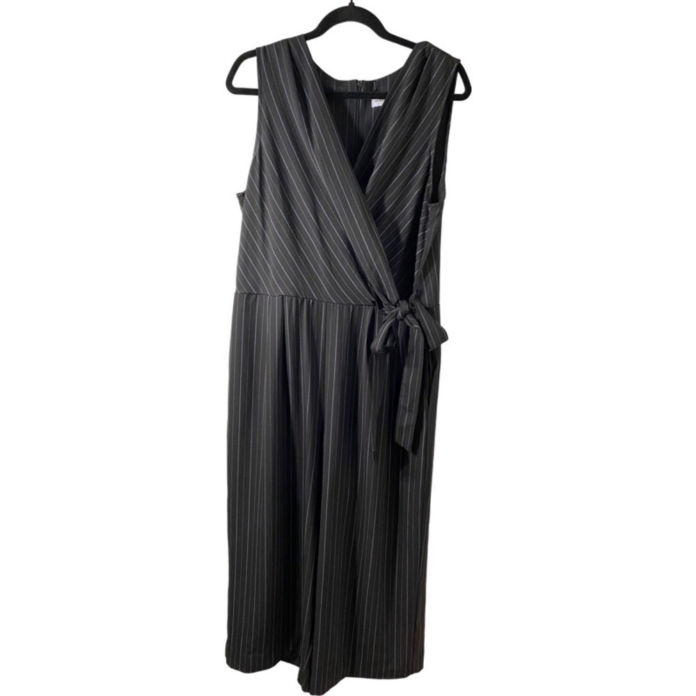 Emma & Michele jump suit. Size 14. Cute pinstripe, tie waist. With pockets